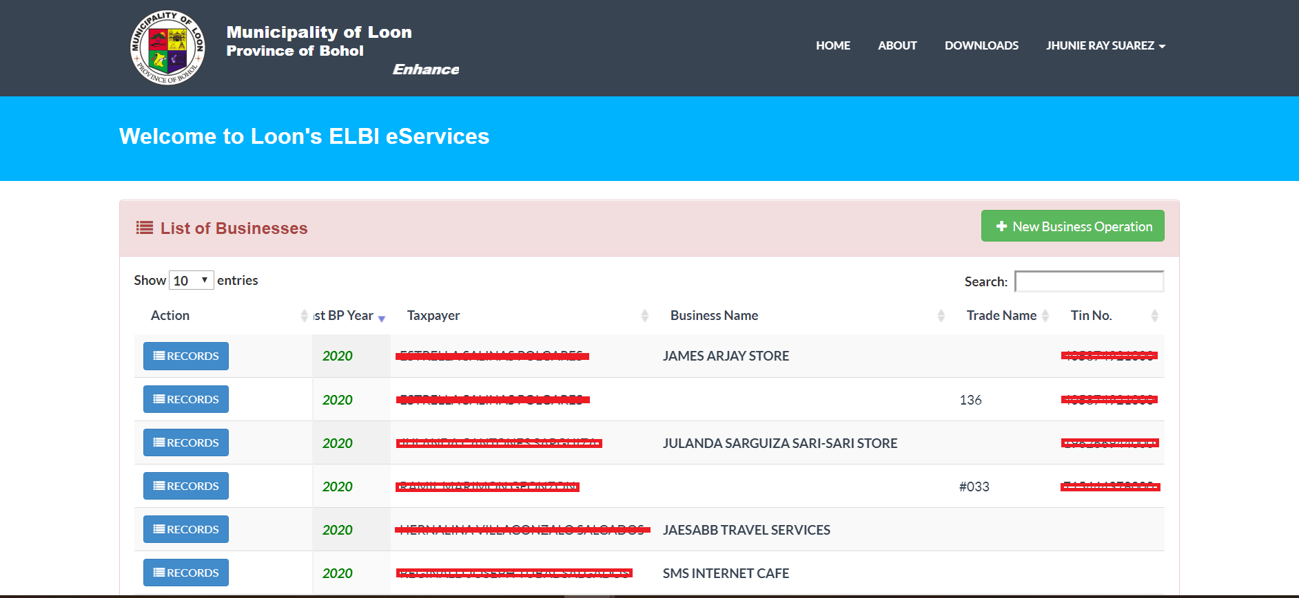 ELBI eServices Portal