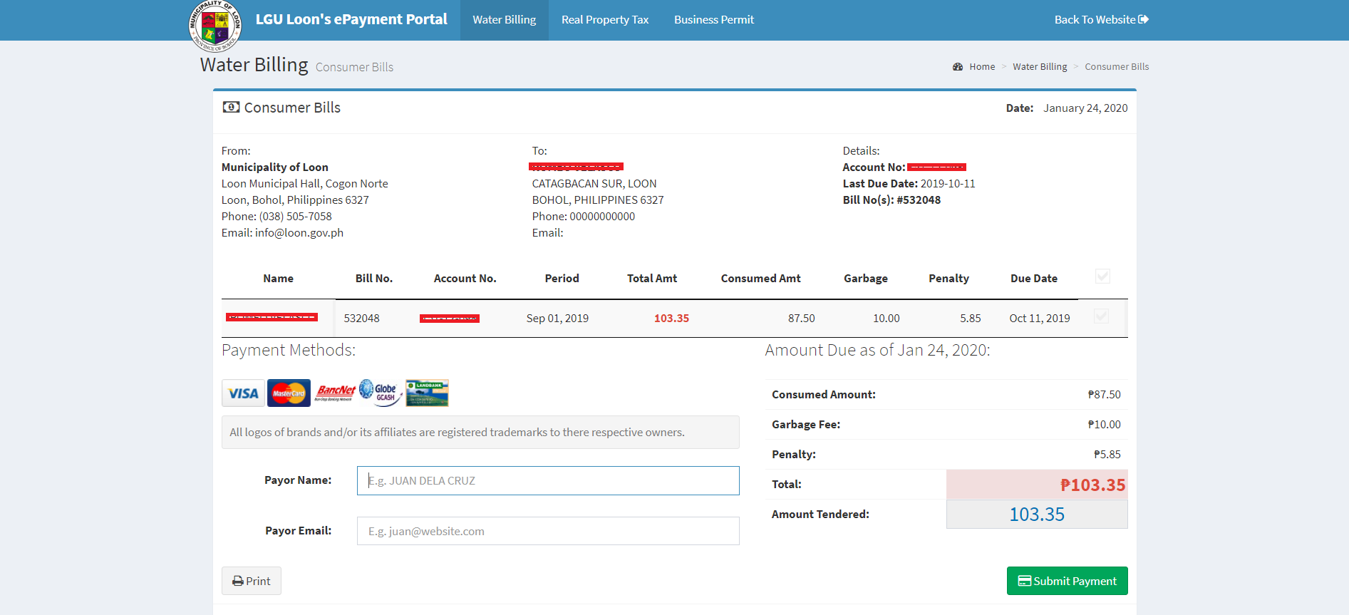 LGU Loon's ePayment Portal